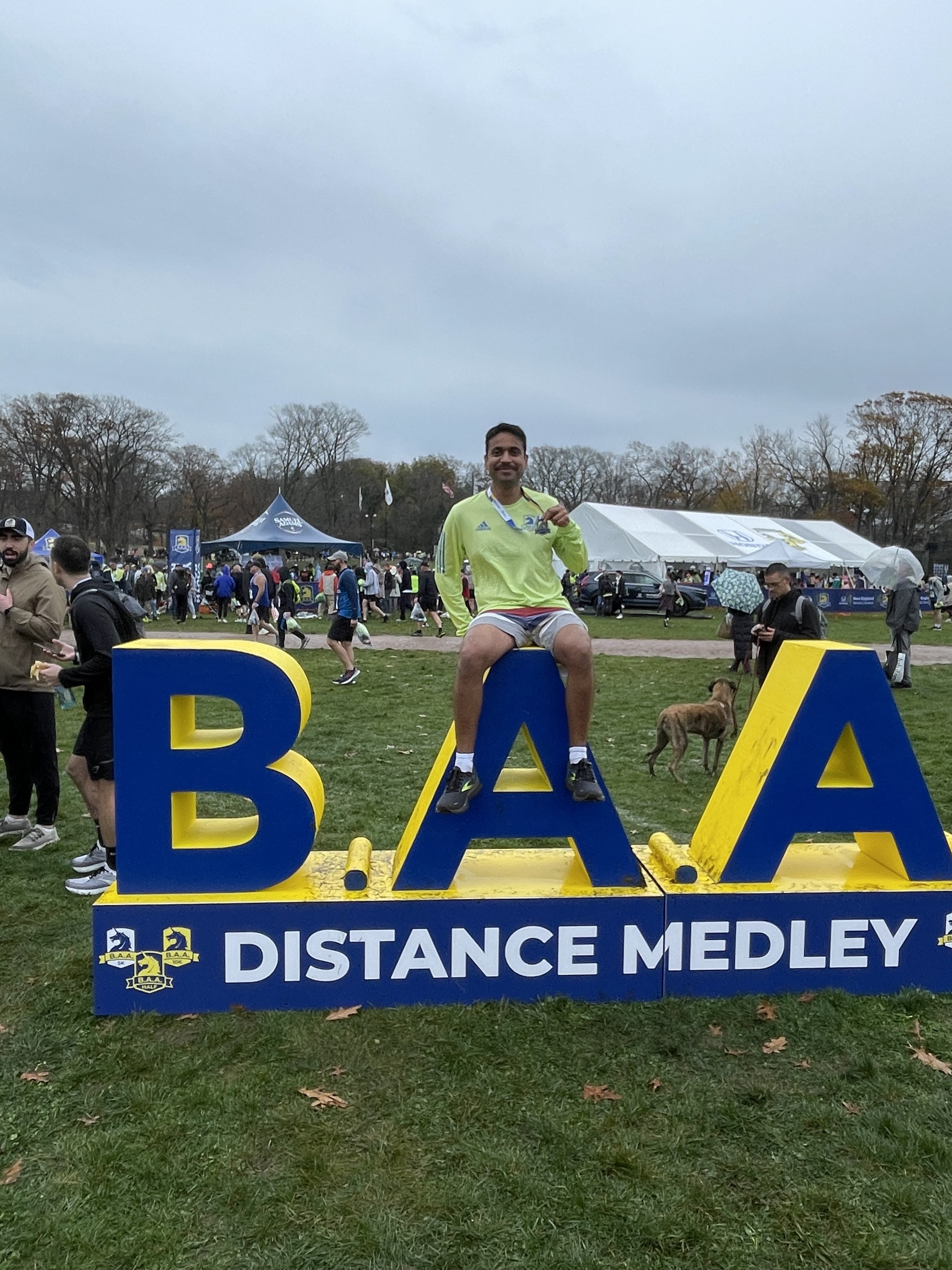 Gaurav Mittal at the Boston Marathon B.A.A.
